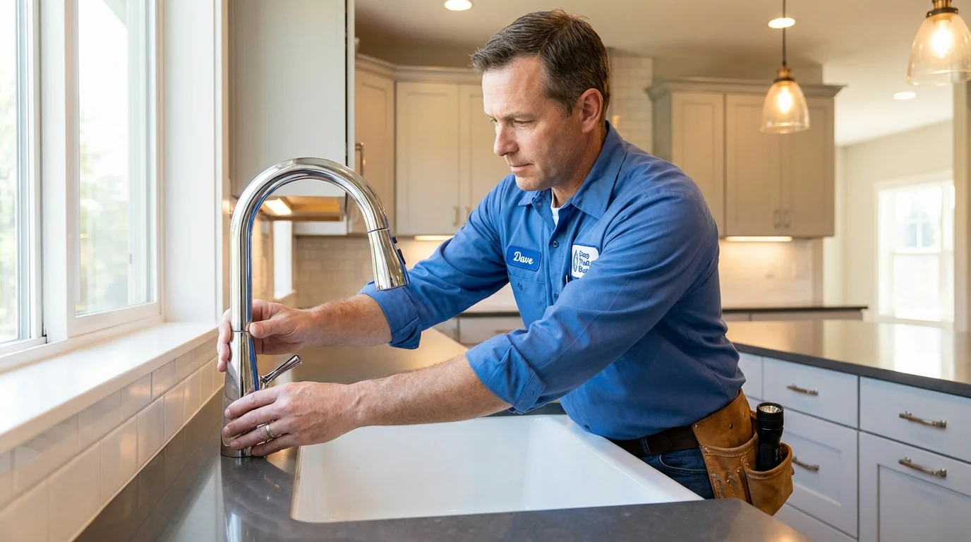 Kitchen faucet installation by Johns Plumbing LLC in Mount Pocono